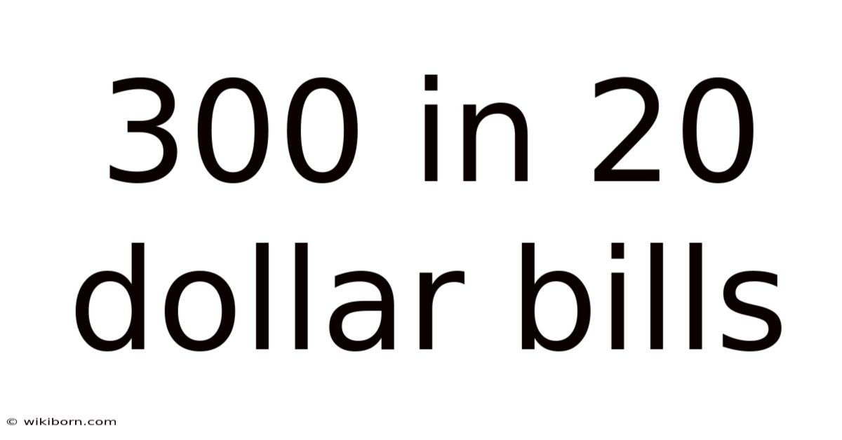300 In 20 Dollar Bills