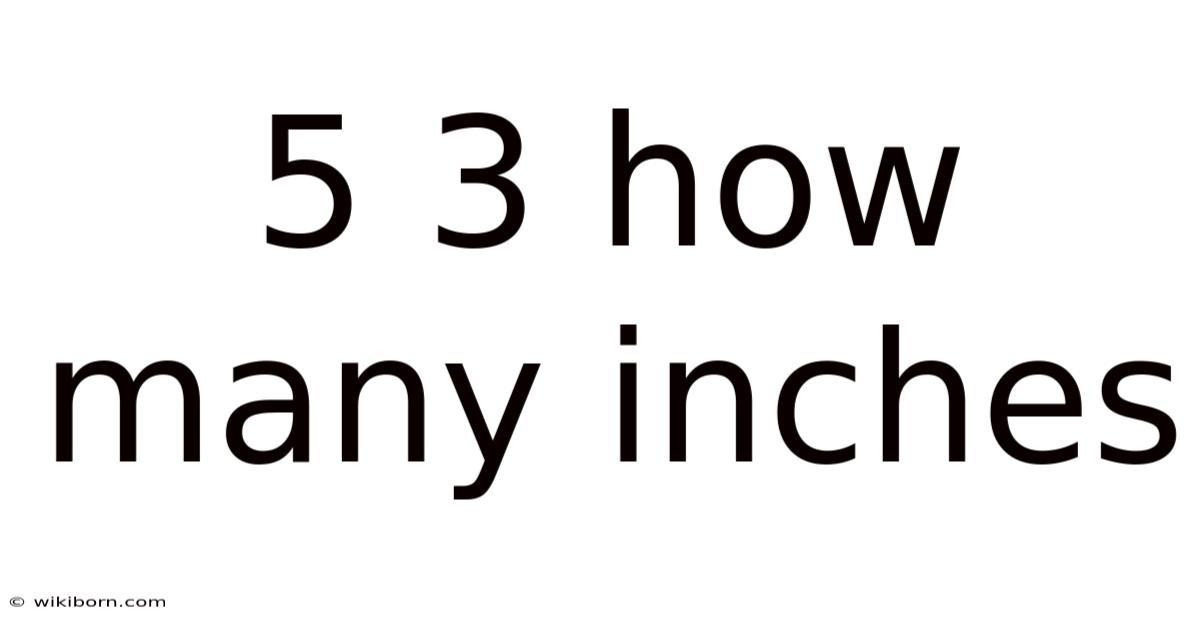 5 3 How Many Inches
