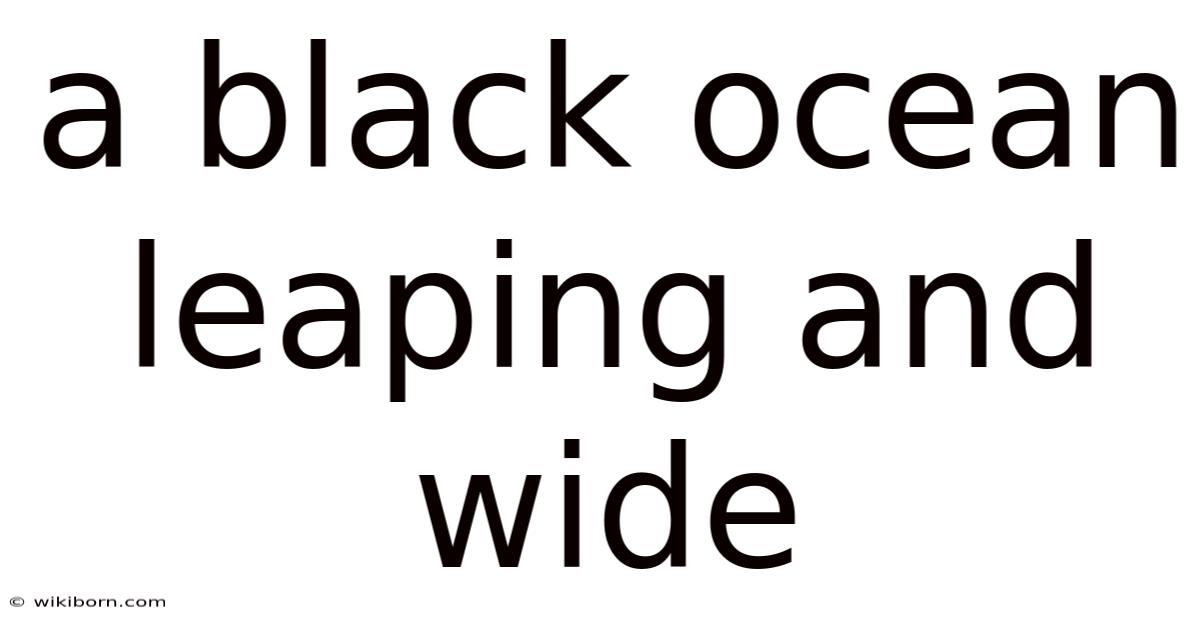 A Black Ocean Leaping And Wide