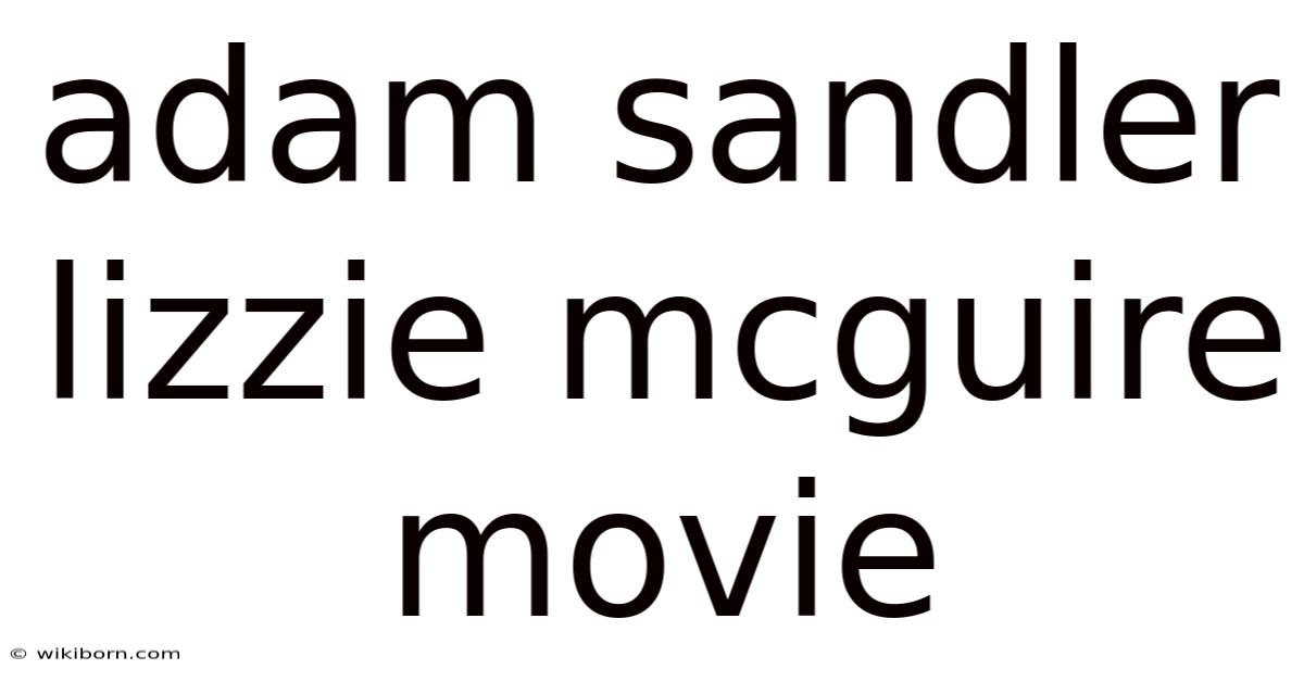 Adam Sandler Lizzie Mcguire Movie