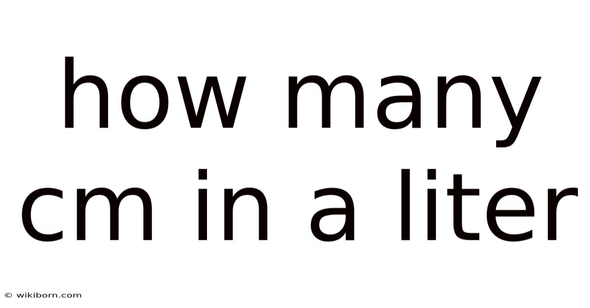 How Many Cm In A Liter
