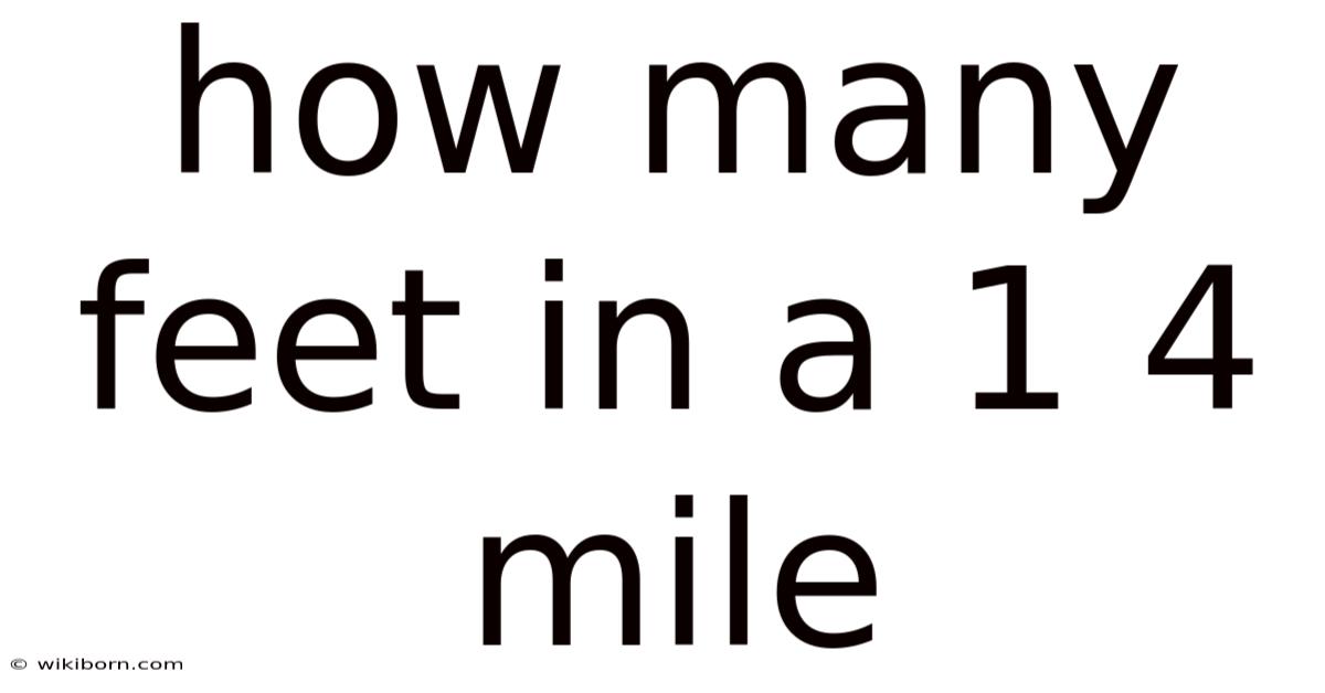 How Many Feet In A 1 4 Mile