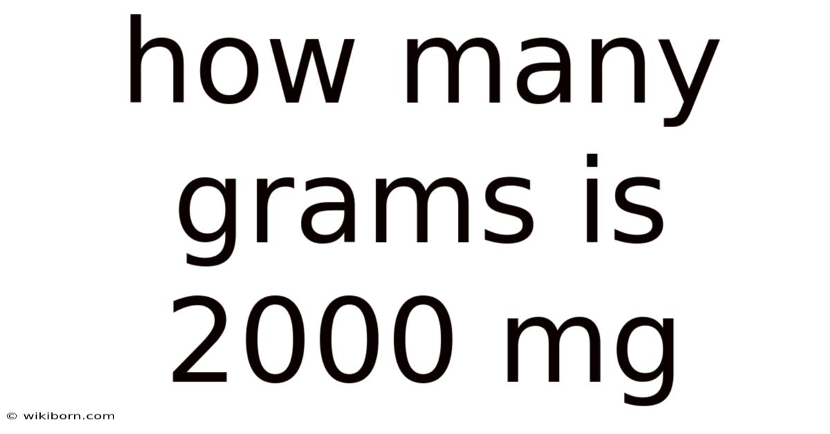 How Many Grams Is 2000 Mg