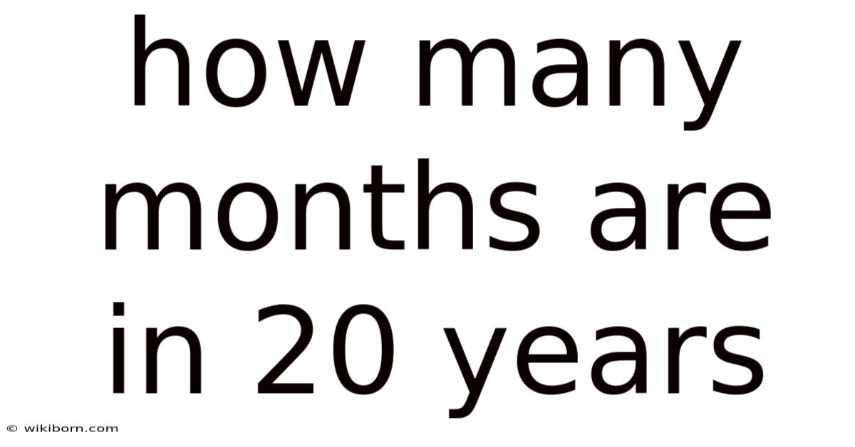 How Many Months Are In 20 Years