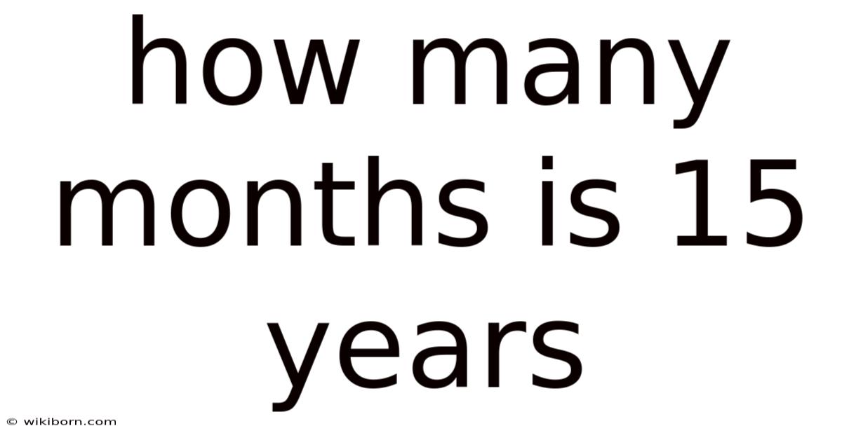 How Many Months Is 15 Years