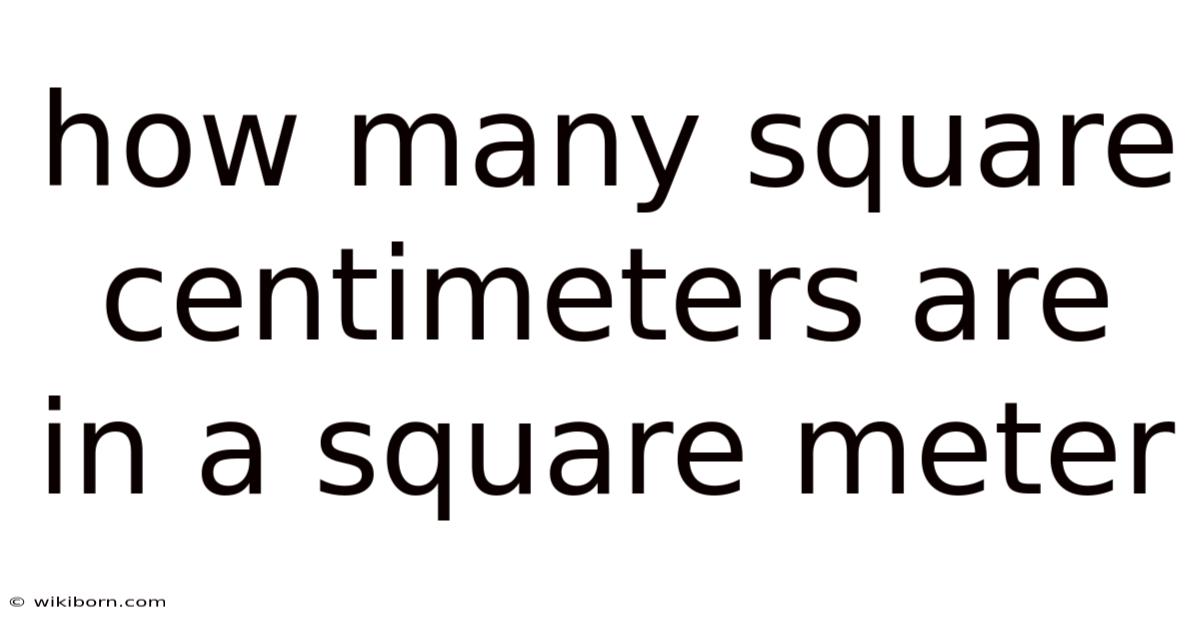 How Many Square Centimeters Are In A Square Meter