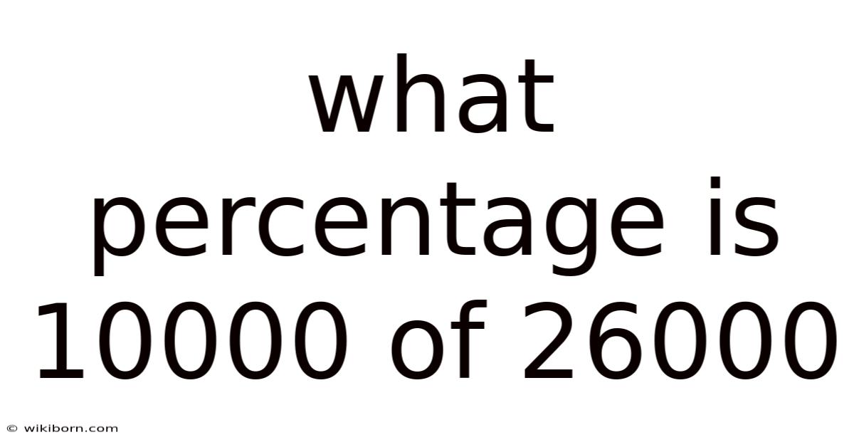 What Percentage Is 10000 Of 26000