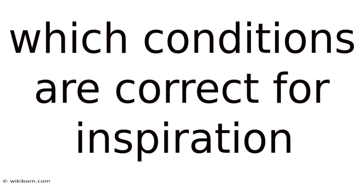 Which Conditions Are Correct For Inspiration